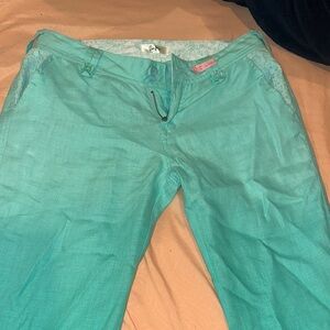 Women's Teal linen pants by For Me size S